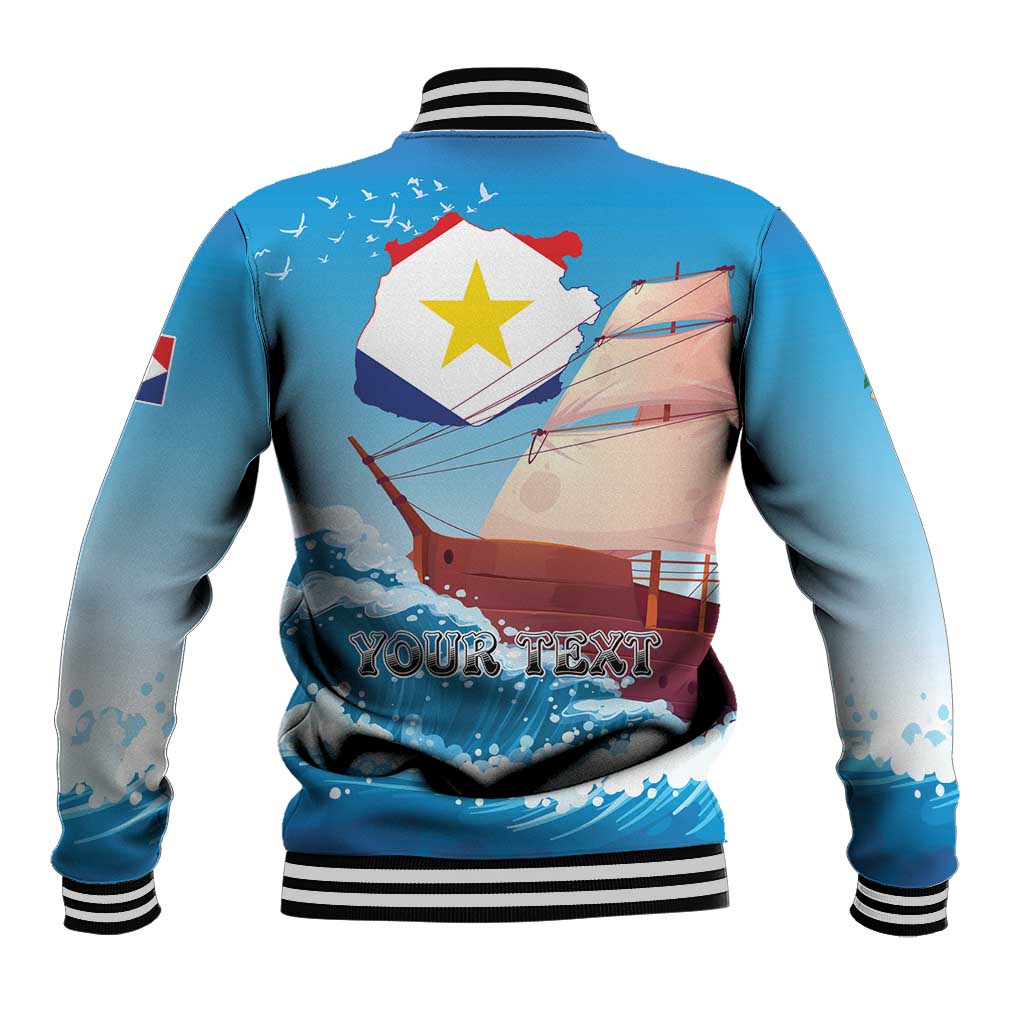 Personalized Saba Baseball Jacket Sailboat Remis Velisque - Wonder Print Shop