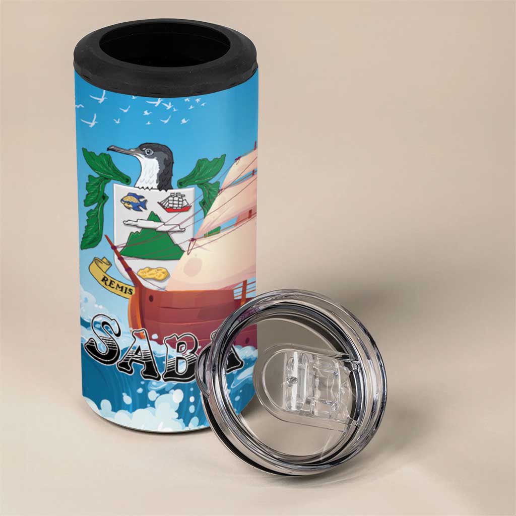 Personalized Saba 4 in 1 Can Cooler Tumbler Sailboat Remis Velisque - Wonder Print Shop