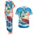 Personalized Saba Couples Matching Tank Maxi Dress and Hawaiian Shirt Sailboat Remis Velisque