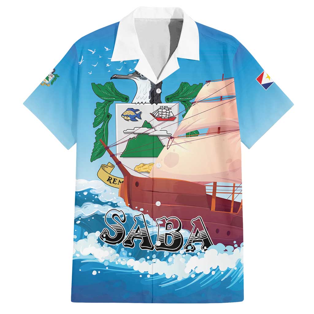 Personalized Saba Family Matching Long Sleeve Bodycon Dress and Hawaiian Shirt Sailboat Remis Velisque - Wonder Print Shop
