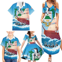 Personalized Saba Family Matching Summer Maxi Dress and Hawaiian Shirt Sailboat Remis Velisque - Wonder Print Shop