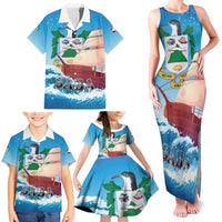 Personalized Saba Family Matching Tank Maxi Dress and Hawaiian Shirt Sailboat Remis Velisque - Wonder Print Shop