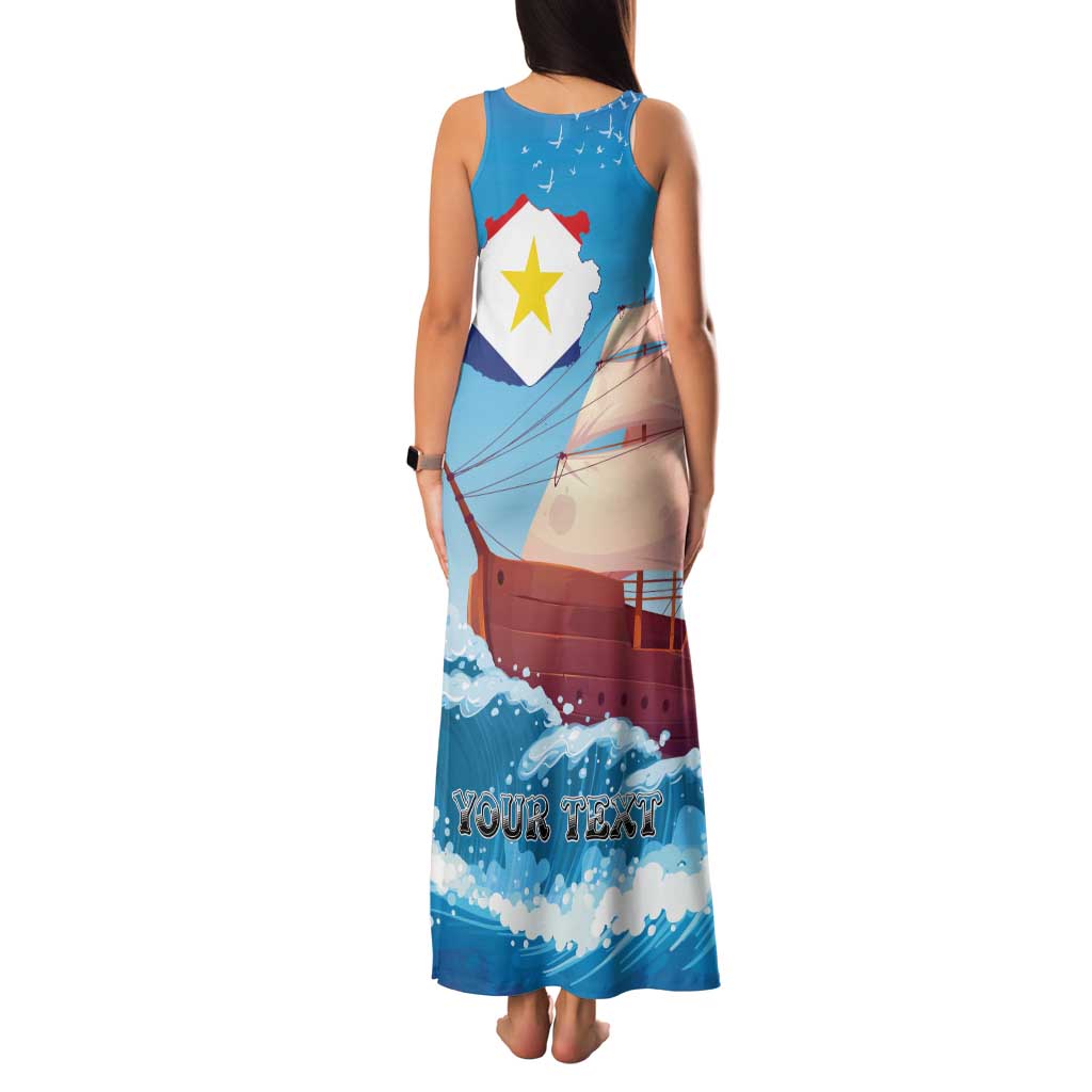 Personalized Saba Family Matching Tank Maxi Dress and Hawaiian Shirt Sailboat Remis Velisque - Wonder Print Shop