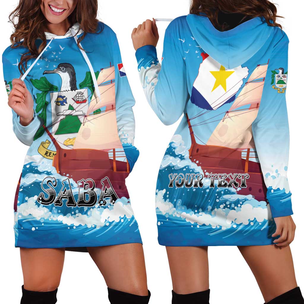 Personalized Saba Hoodie Dress Sailboat Remis Velisque - Wonder Print Shop