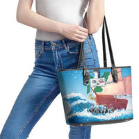 Saba Leather Tote Bag Sailboat Remis Velisque