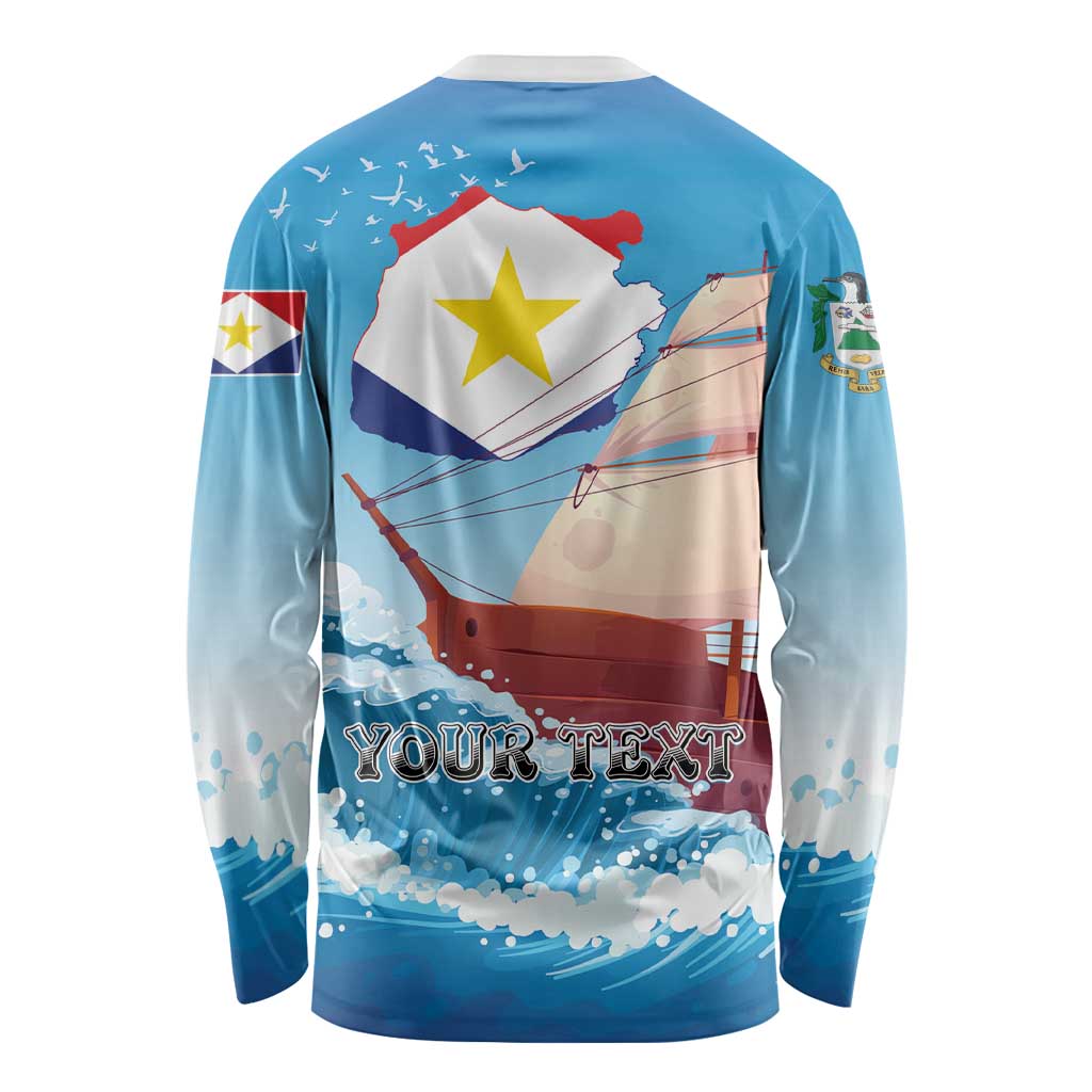Personalized Saba Long Sleeve Shirt Sailboat Remis Velisque - Wonder Print Shop