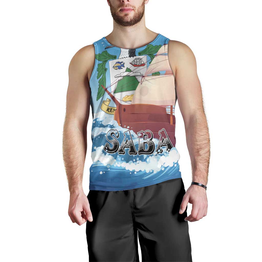 Personalized Saba Men Tank Top Sailboat Remis Velisque - Wonder Print Shop