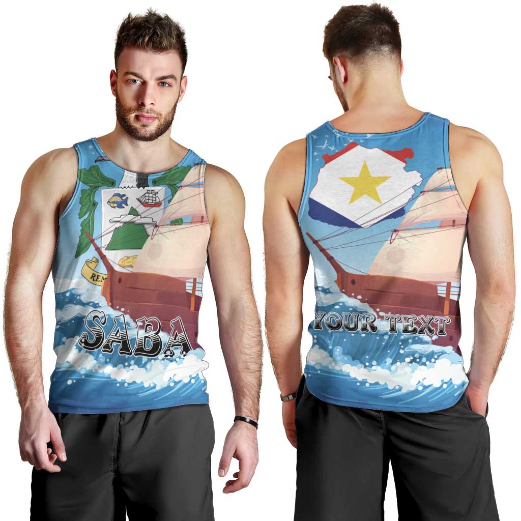 Personalized Saba Men Tank Top Sailboat Remis Velisque - Wonder Print Shop