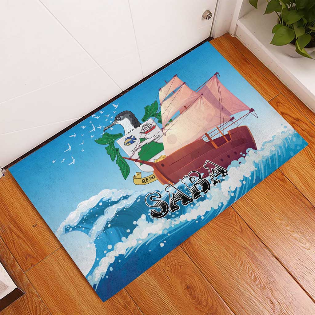 Saba Rubber Doormat Sailboat Remis Velisque - Wonder Print Shop