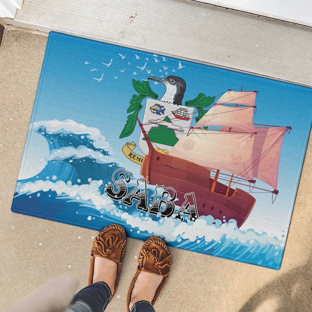 Saba Rubber Doormat Sailboat Remis Velisque - Wonder Print Shop