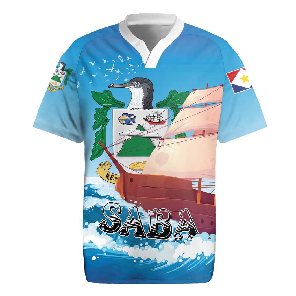 Personalized Saba Rugby Jersey Sailboat Remis Velisque - Wonder Print Shop