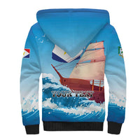 Personalized Saba Sherpa Hoodie Sailboat Remis Velisque - Wonder Print Shop