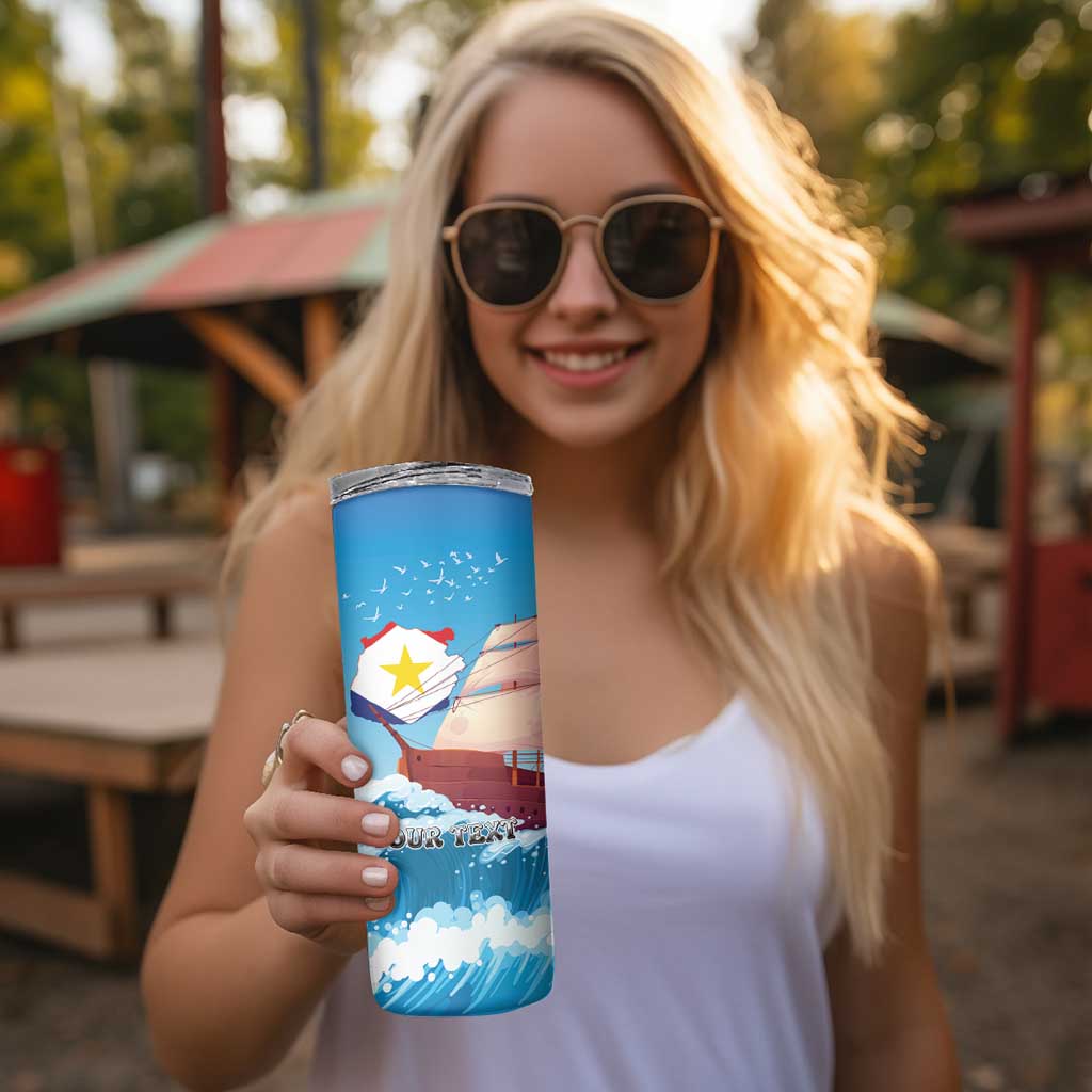 Personalized Saba Skinny Tumbler Sailboat Remis Velisque - Wonder Print Shop