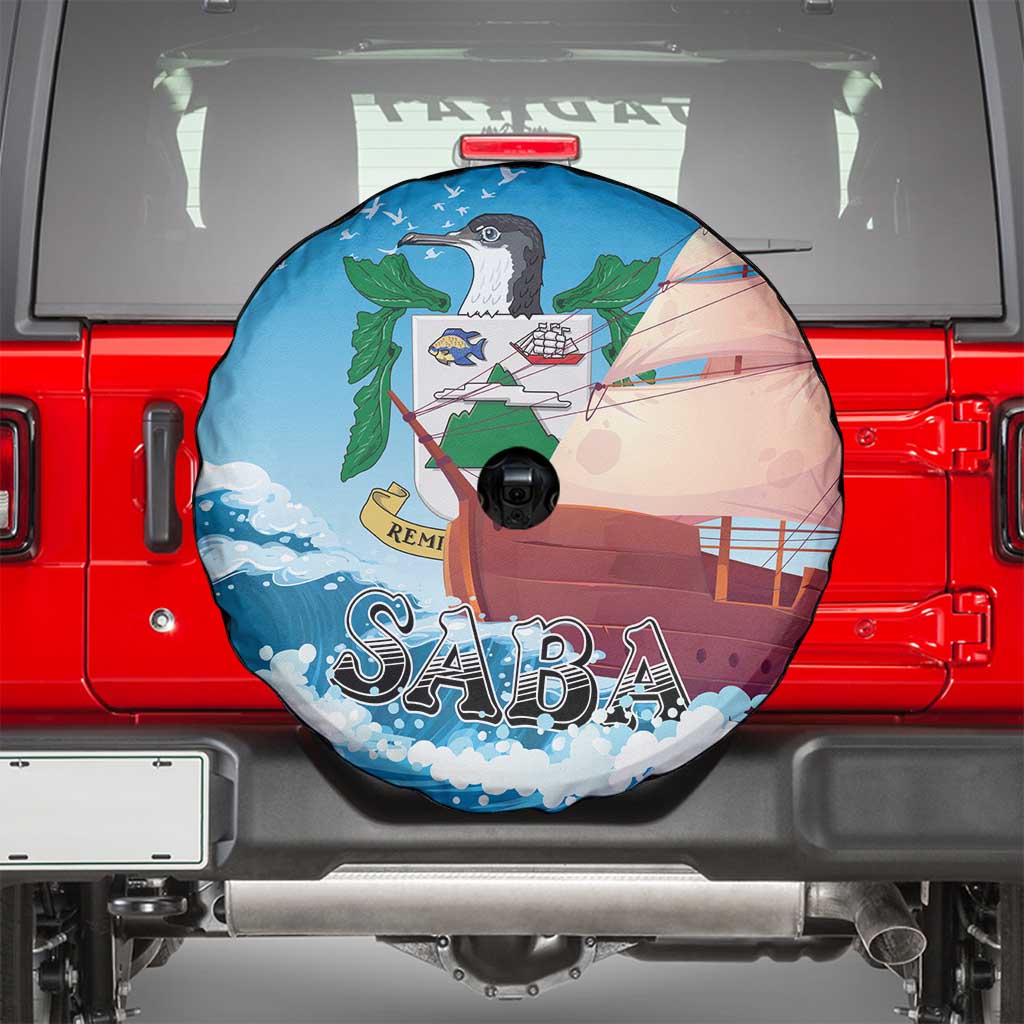 Saba Spare Tire Cover Sailboat Remis Velisque - Wonder Print Shop