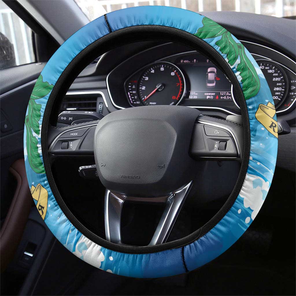 Saba Steering Wheel Cover Sailboat Remis Velisque - Wonder Print Shop