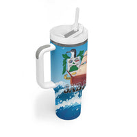 Personalized Saba Tumbler With Handle Sailboat Remis Velisque - Wonder Print Shop