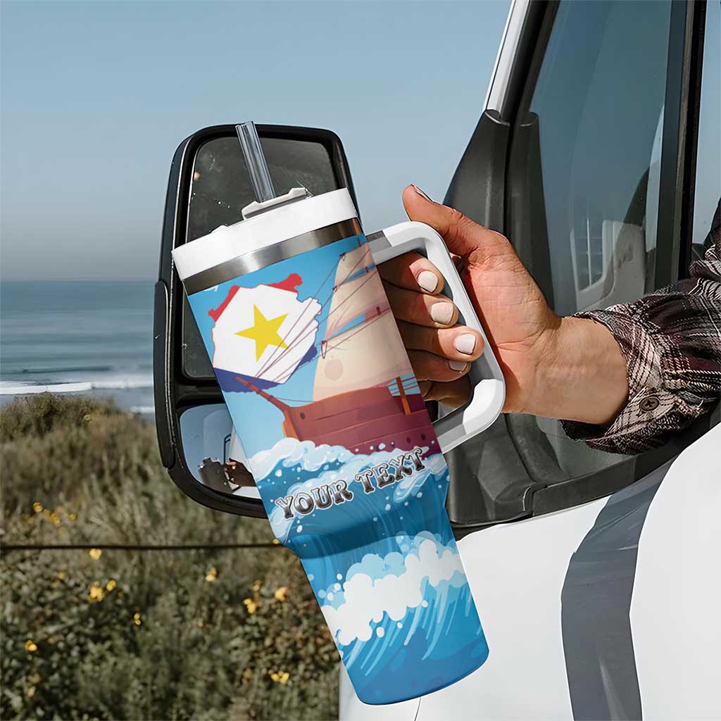 Personalized Saba Tumbler With Handle Sailboat Remis Velisque - Wonder Print Shop