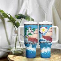 Personalized Saba Tumbler With Handle Sailboat Remis Velisque - Wonder Print Shop