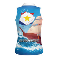 Personalized Saba Women Sleeveless Polo Shirt Sailboat Remis Velisque - Wonder Print Shop
