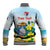 Personalized Sint Maarten Baseball Jacket Brown Pelican With Yellow Sage - Wonder Print Shop