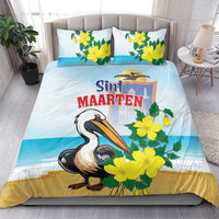 Sint Maarten Bedding Set Brown Pelican With Yellow Sage - Wonder Print Shop