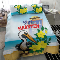 Sint Maarten Bedding Set Brown Pelican With Yellow Sage - Wonder Print Shop