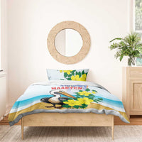 Sint Maarten Bedding Set Brown Pelican With Yellow Sage - Wonder Print Shop