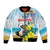 Personalized Sint Maarten Bomber Jacket Brown Pelican With Yellow Sage - Wonder Print Shop