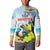 Personalized Sint Maarten Button Sweatshirt Brown Pelican With Yellow Sage - Wonder Print Shop