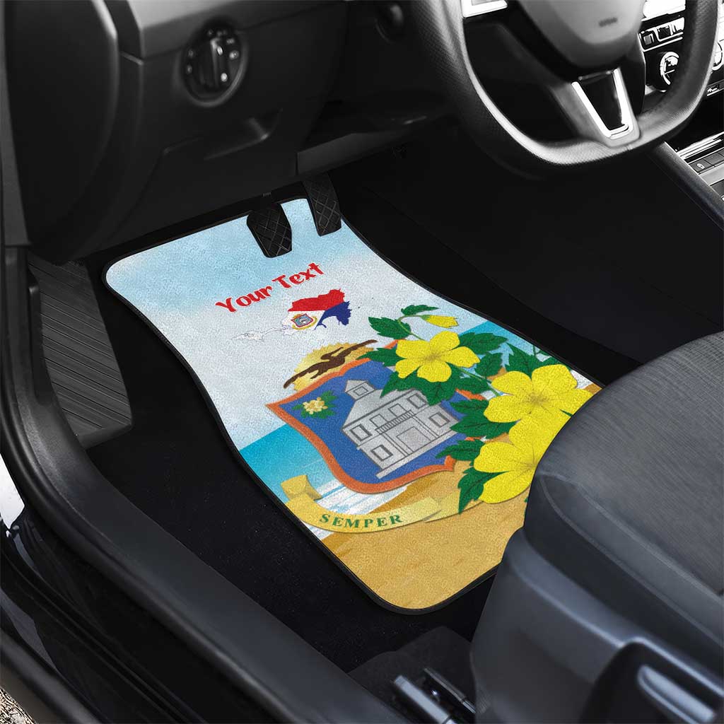 Sint Maarten Car Mats Brown Pelican With Yellow Sage - Wonder Print Shop