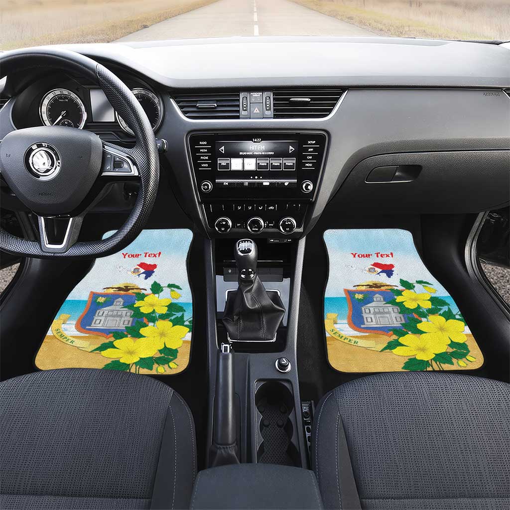 Sint Maarten Car Mats Brown Pelican With Yellow Sage - Wonder Print Shop
