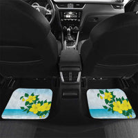 Sint Maarten Car Mats Brown Pelican With Yellow Sage - Wonder Print Shop