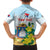 Personalized Sint Maarten Family Matching Off The Shoulder Long Sleeve Dress and Hawaiian Shirt Brown Pelican With Yellow Sage