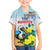 Personalized Sint Maarten Family Matching Off The Shoulder Long Sleeve Dress and Hawaiian Shirt Brown Pelican With Yellow Sage