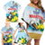 Personalized Sint Maarten Family Matching Off Shoulder Short Dress and Hawaiian Shirt Brown Pelican With Yellow Sage - Wonder Print Shop