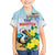 Personalized Sint Maarten Family Matching Off Shoulder Short Dress and Hawaiian Shirt Brown Pelican With Yellow Sage - Wonder Print Shop