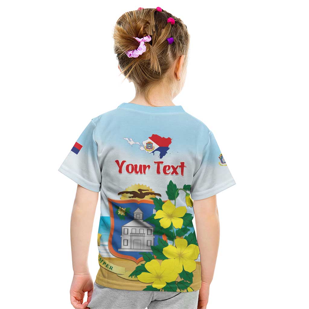 Personalized Sint Maarten Kid T Shirt Brown Pelican With Yellow Sage - Wonder Print Shop