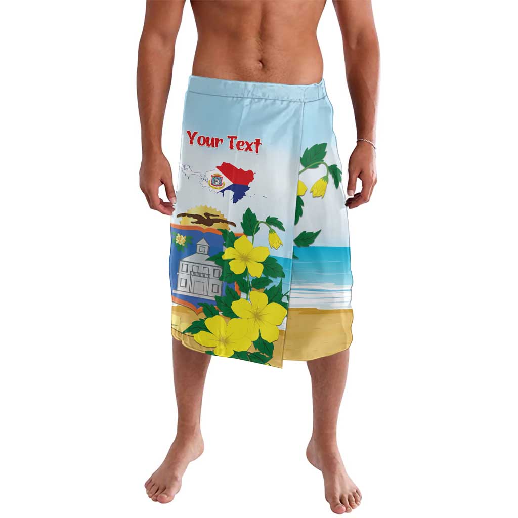 Personalized Sint Maarten Lavalava Brown Pelican With Yellow Sage - Wonder Print Shop