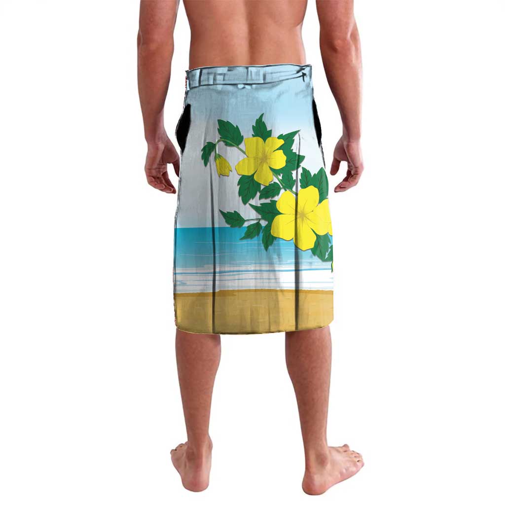 Personalized Sint Maarten Lavalava Brown Pelican With Yellow Sage - Wonder Print Shop