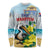 Personalized Sint Maarten Long Sleeve Shirt Brown Pelican With Yellow Sage - Wonder Print Shop