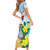 Personalized Sint Maarten Short Sleeve Bodycon Dress Brown Pelican With Yellow Sage - Wonder Print Shop