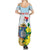Personalized Sint Maarten Summer Maxi Dress Brown Pelican With Yellow Sage - Wonder Print Shop