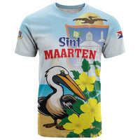 Personalized Sint Maarten T Shirt Brown Pelican With Yellow Sage - Wonder Print Shop
