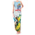Personalized Sint Maarten Tank Maxi Dress Brown Pelican With Yellow Sage - Wonder Print Shop