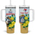 Personalized Sint Maarten Tumbler With Handle Brown Pelican With Yellow Sage - Wonder Print Shop
