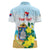Personalized Sint Maarten Women Polo Shirt Brown Pelican With Yellow Sage - Wonder Print Shop