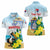 Personalized Sint Maarten Women Polo Shirt Brown Pelican With Yellow Sage - Wonder Print Shop