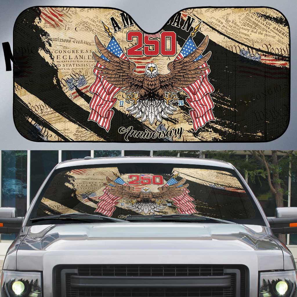 American 250th Anniversary Auto Sun Shade We The People - Wonder Print Shop