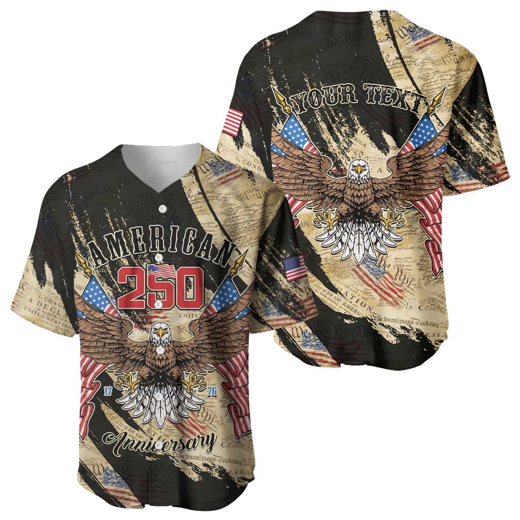 Personalized American 250th Anniversary Baseball Jersey We The People - Wonder Print Shop
