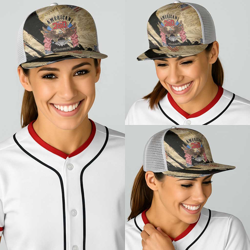 American 250th Anniversary Baseball Net Cap We The People - Wonder Print Shop